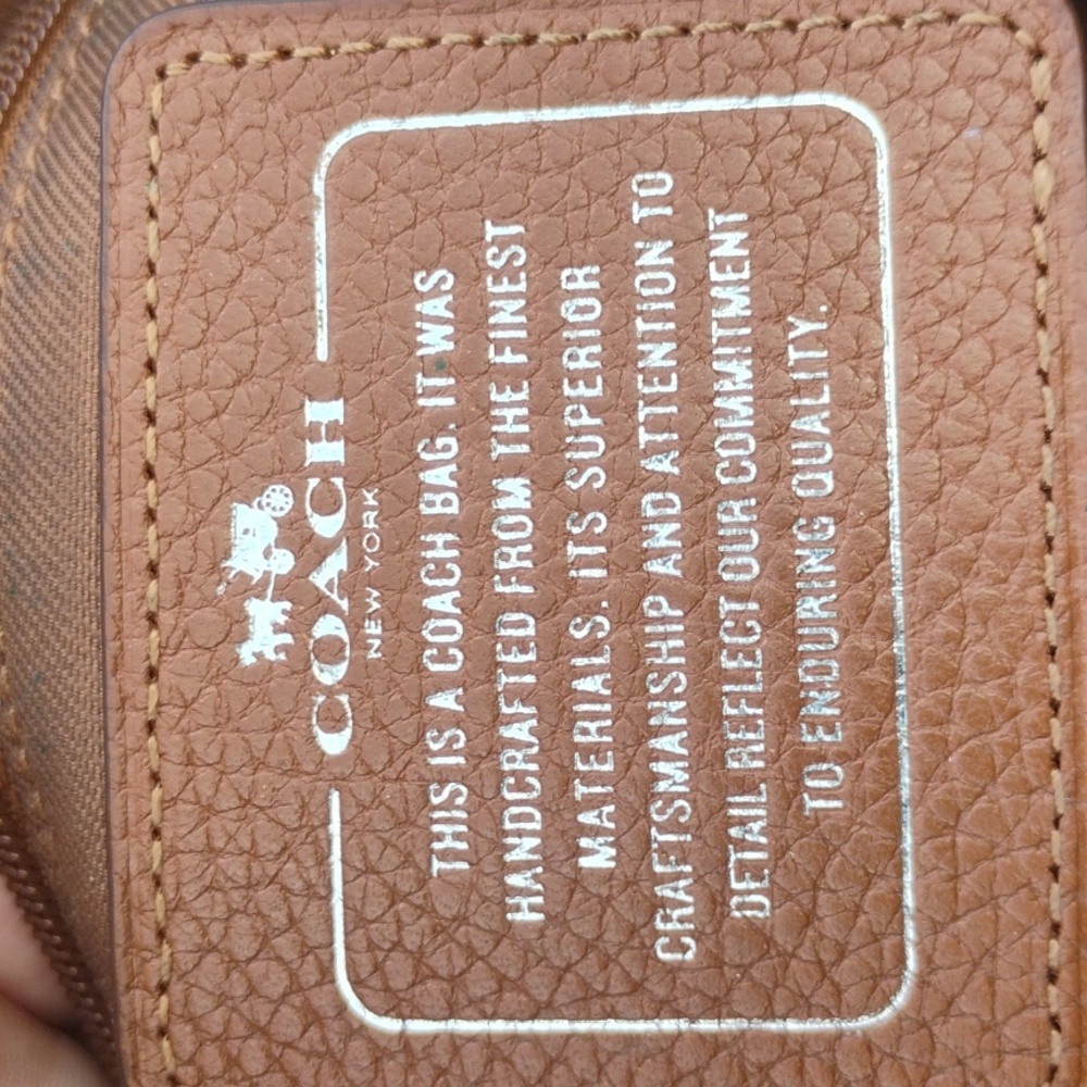 🍍Coach Sophia Tote In Tan/Brown Pebbled Leather - Picture 14 of 16